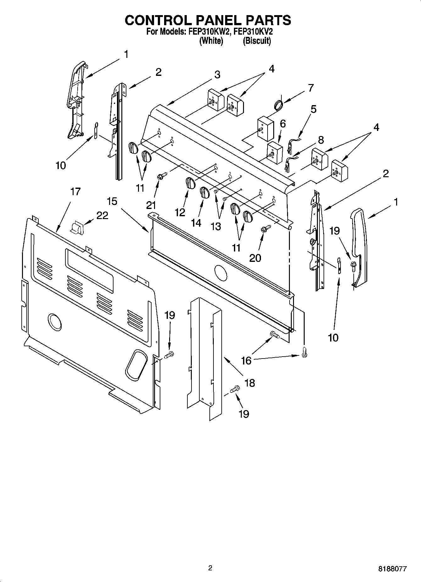 02 - CONTROL PANEL PARTS