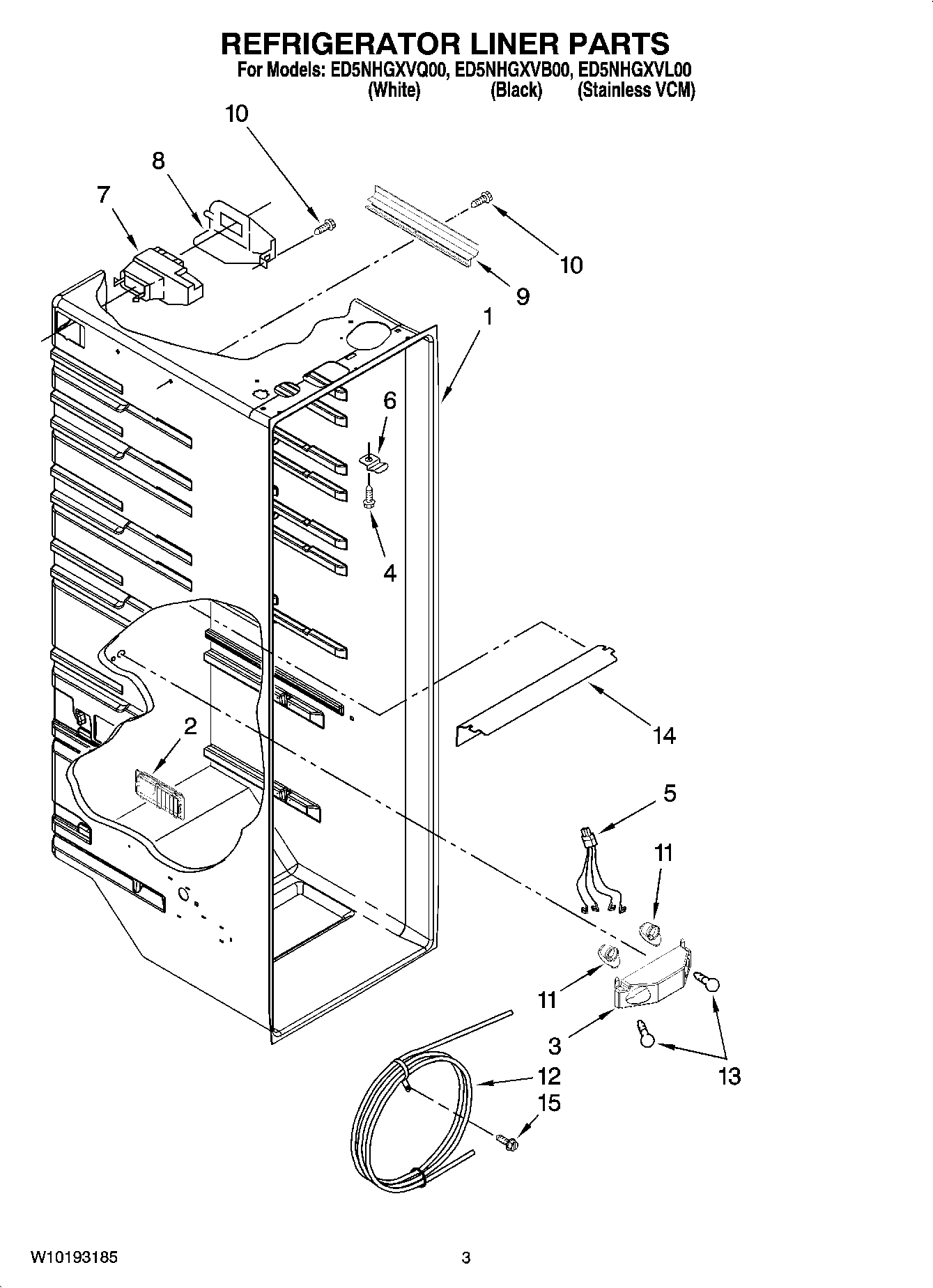 02 - REFRIGERATOR LINER PARTS