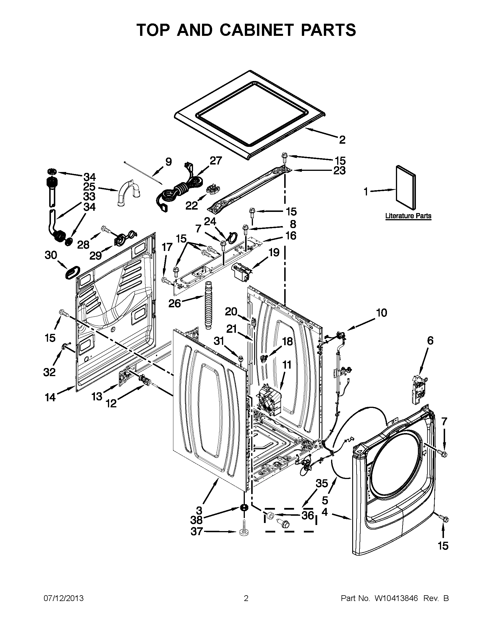 01 - TOP AND CABINET PARTS