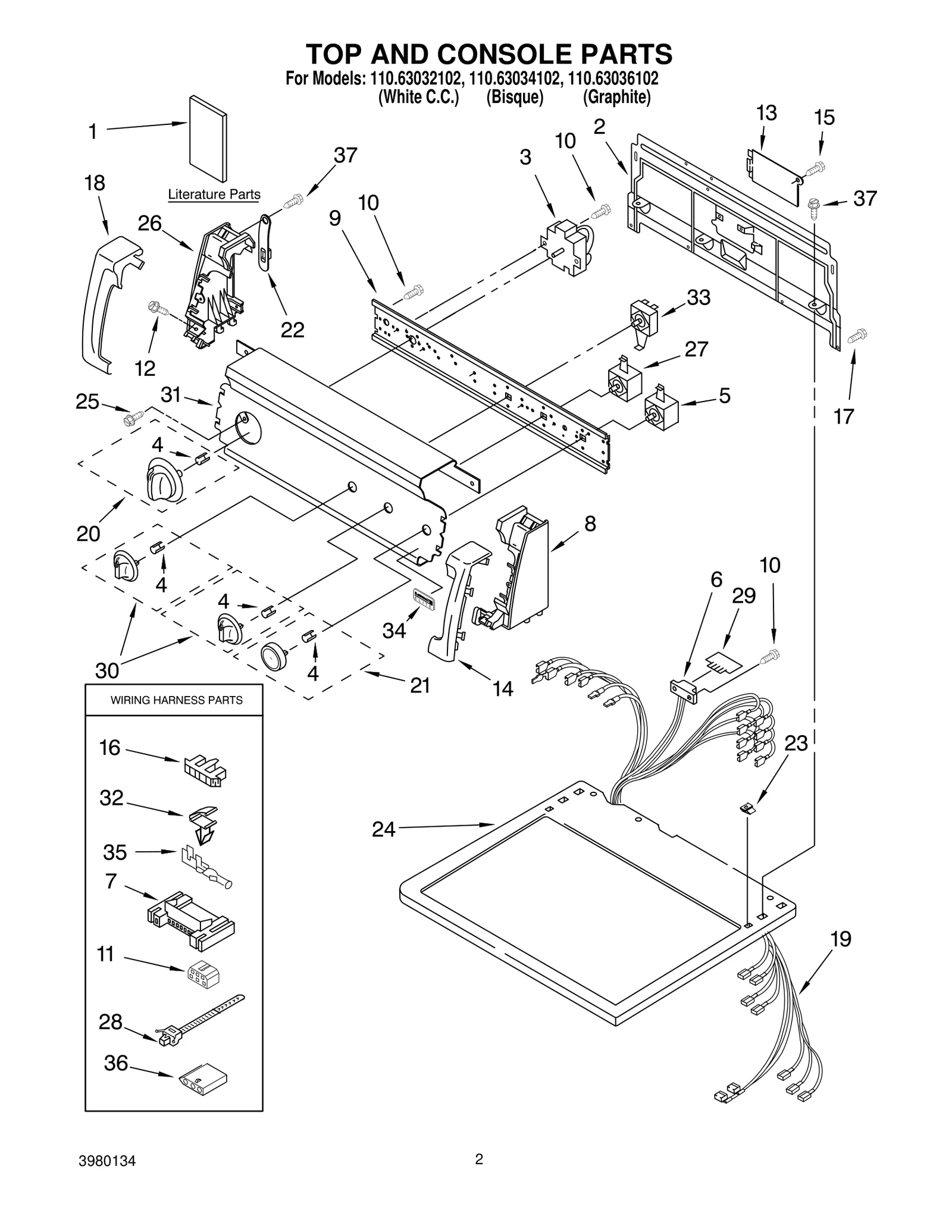 TOP AND CONSOLE PARTS
