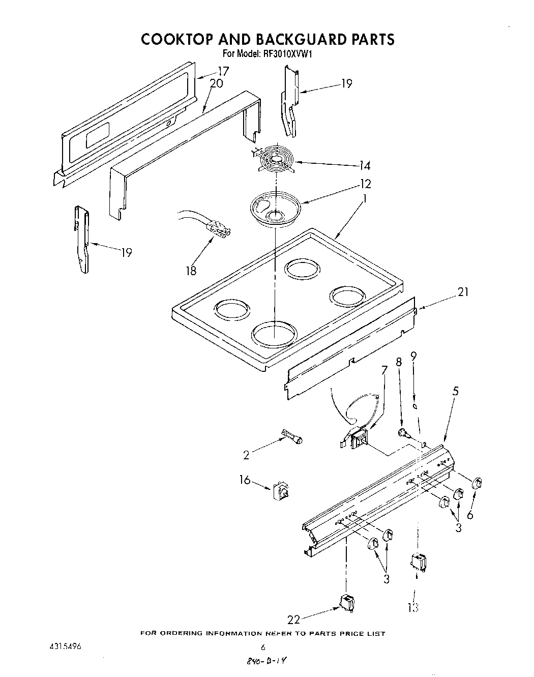 05 - COOK TOP AND BACK GUARD