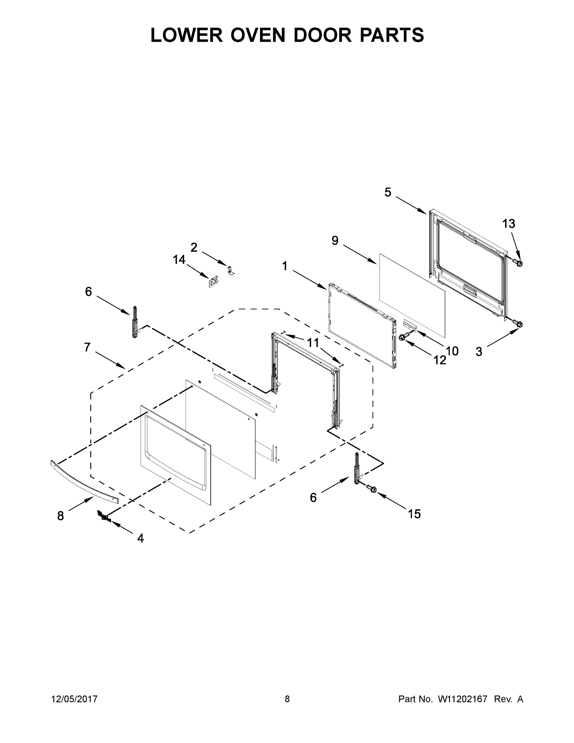 05 - LOWER OVEN DOOR PARTS