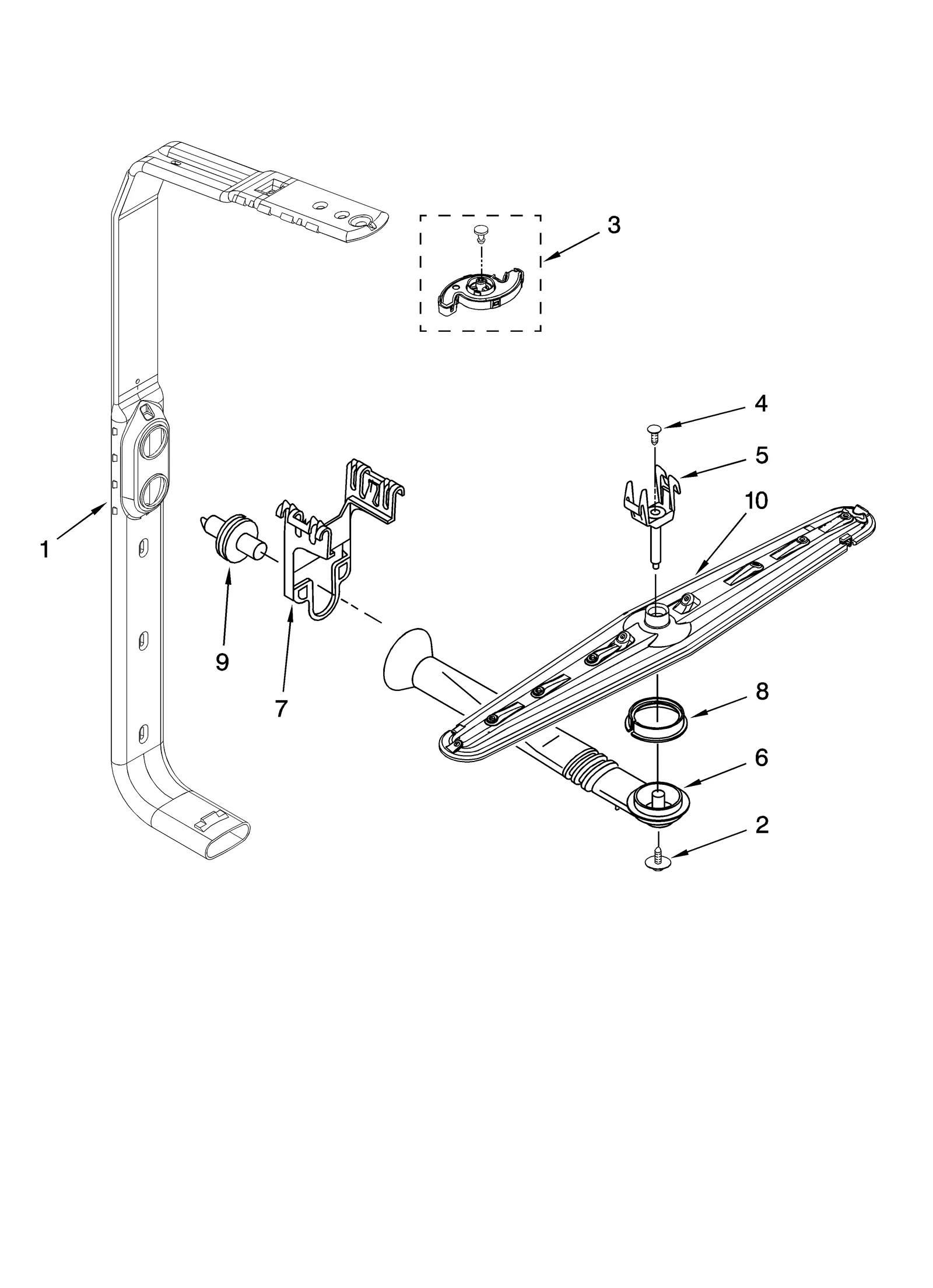 UPPER WASH AND RINSE PARTS