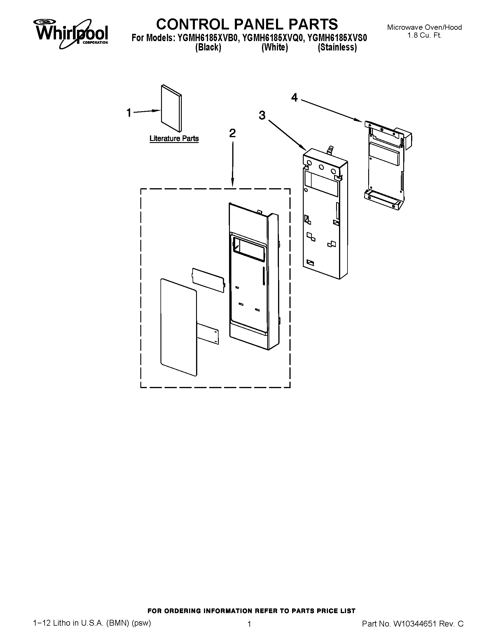 01 - CONTROL PANEL PARTS