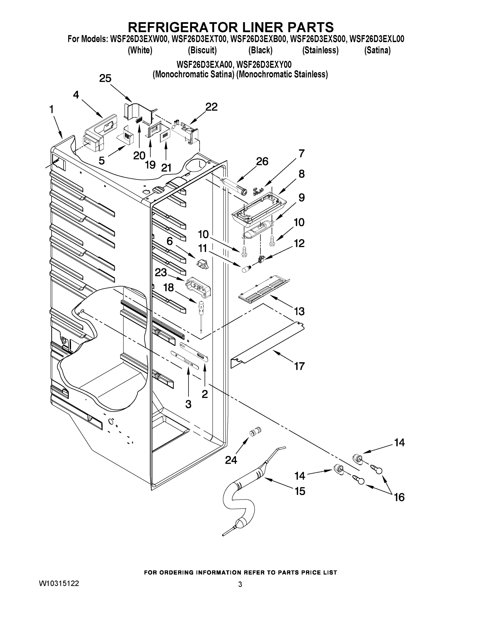 02 - REFRIGERATOR LINER PARTS