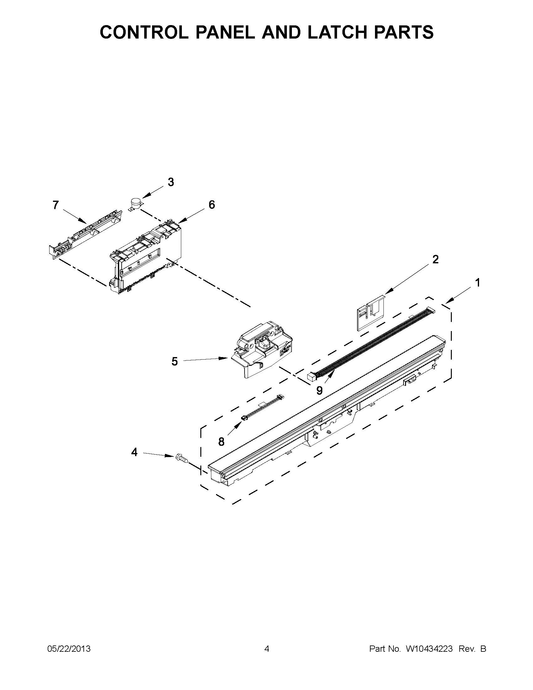 02 - CONTROL PANEL AND LATCH PARTS