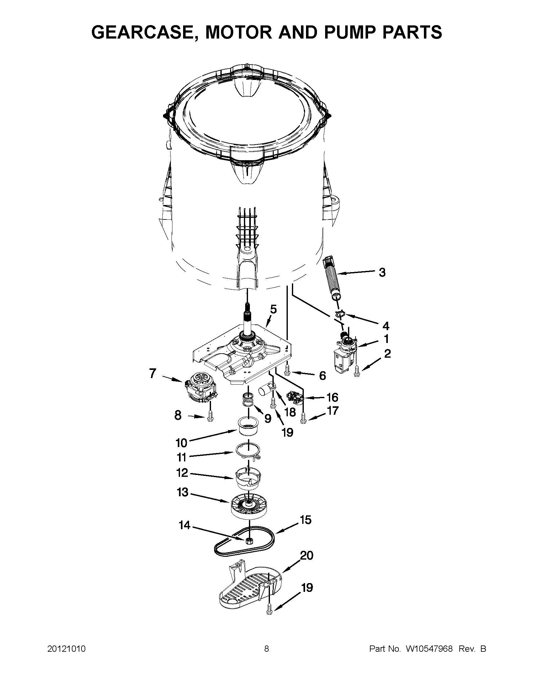 04 - GEARCASE, MOTOR AND PUMP PARTS