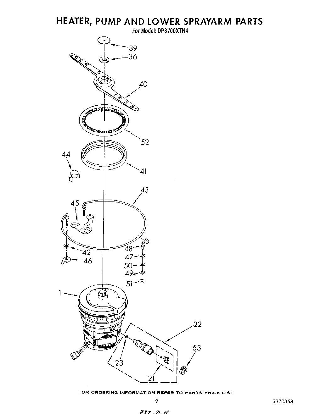 06 - HEATER, PUMP AND LOWER SPRAY ARM
