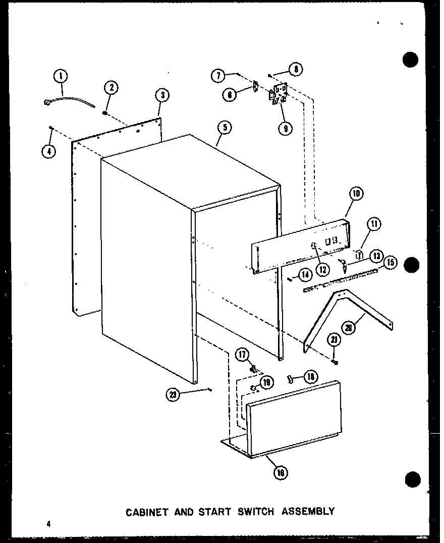 02 - CABINET AND START SWITCH ASSY