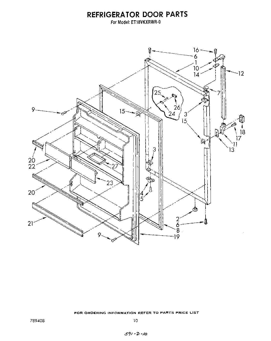 08 - REFRIGERATOR DOOR , NOT ILLUSTRATED