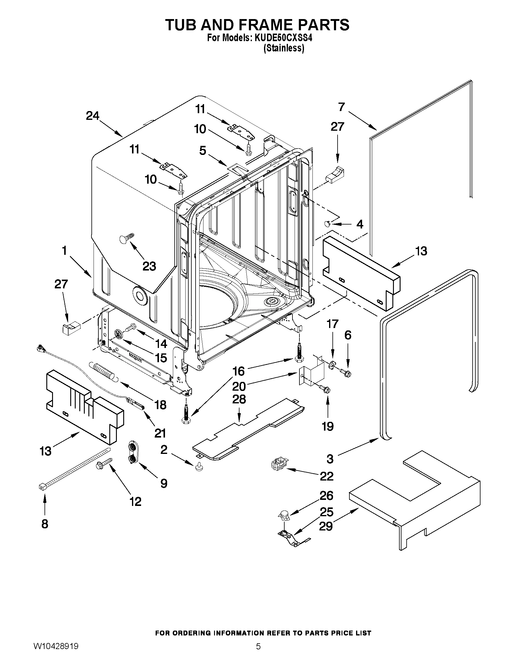 05 - TUB AND FRAME PARTS