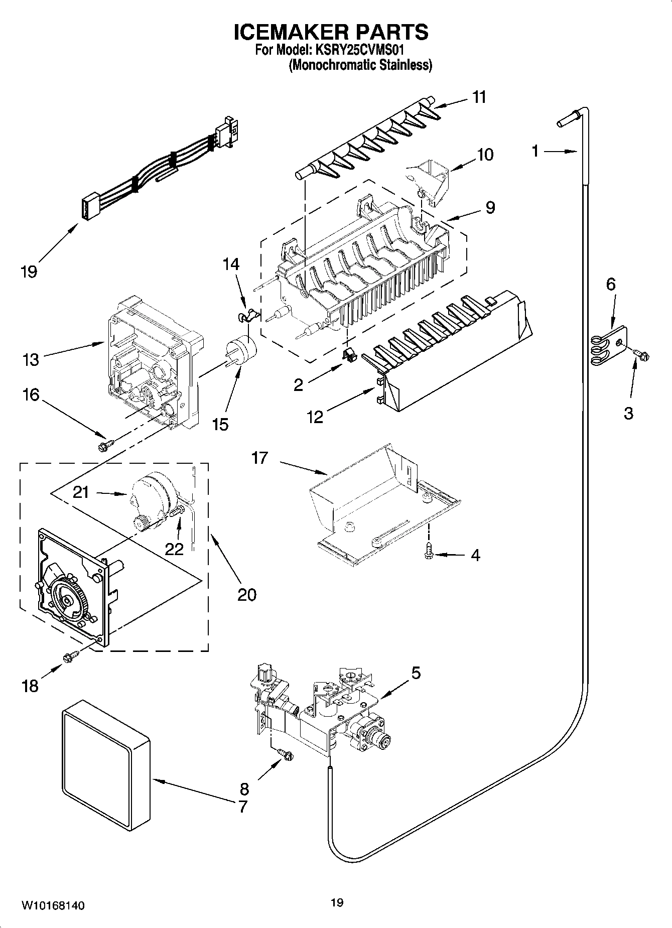 12 - ICEMAKER PARTS, OPTIONAL PARTS (NOT INCLUDED)