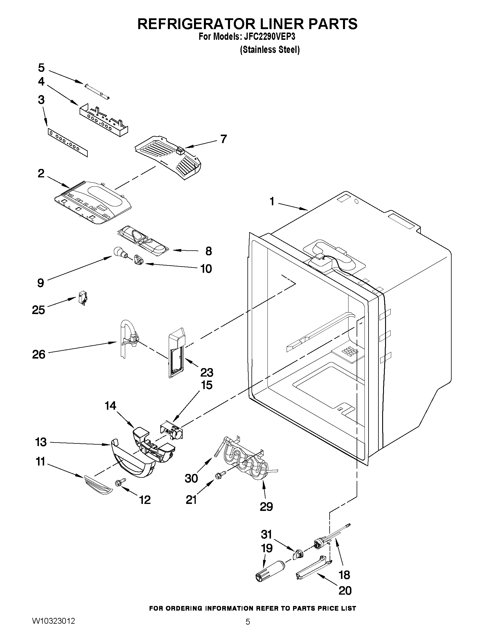 03 - REFRIGERATOR LINER PARTS