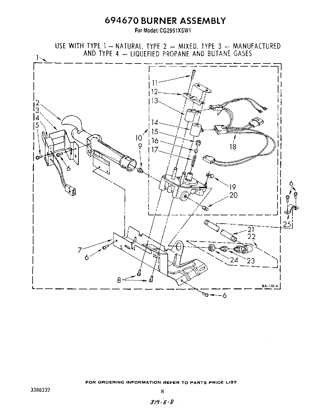 05 - 694670 BURNER, WIRING HARNESS