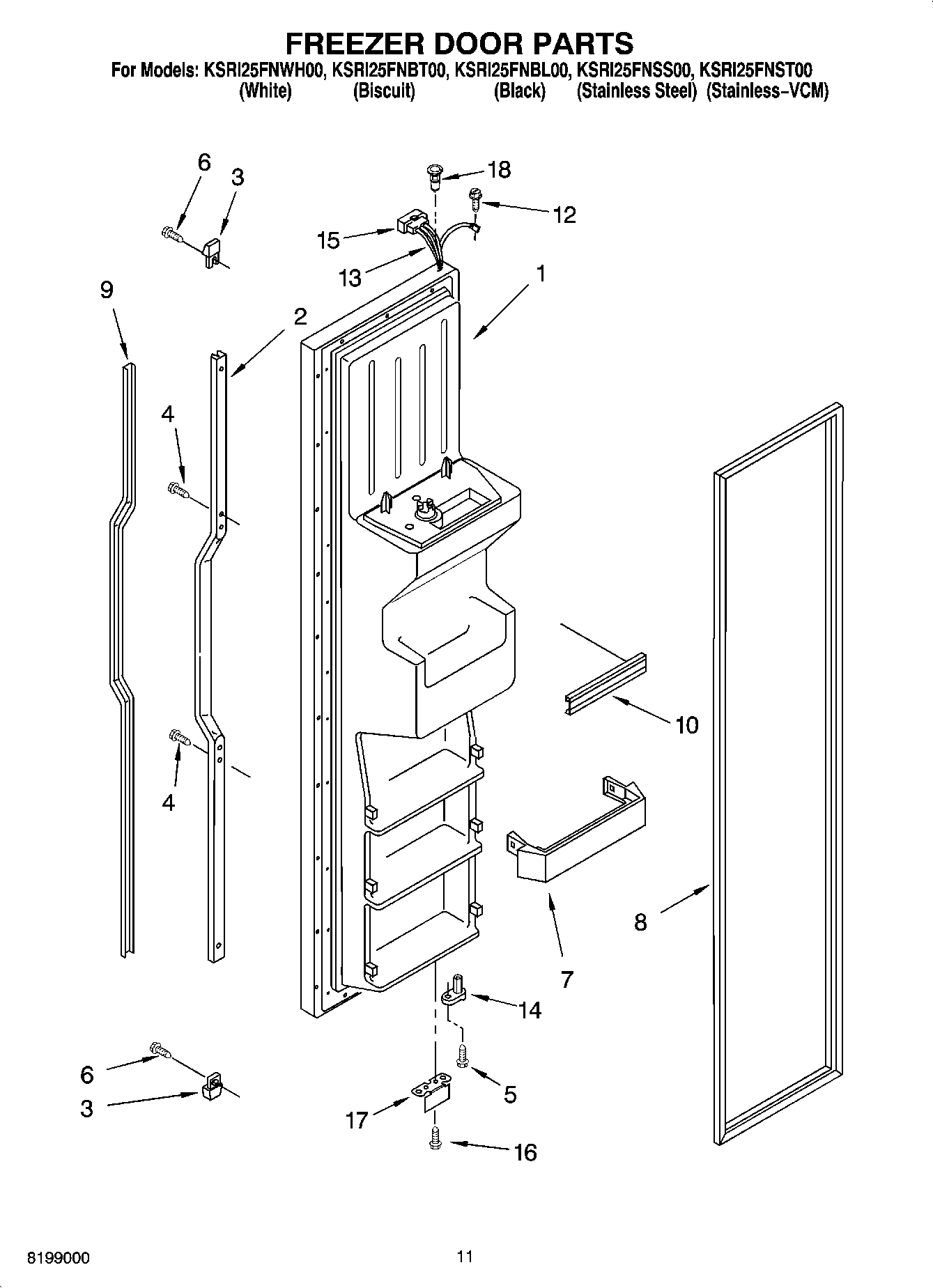 07 - FREEZER DOOR PARTS