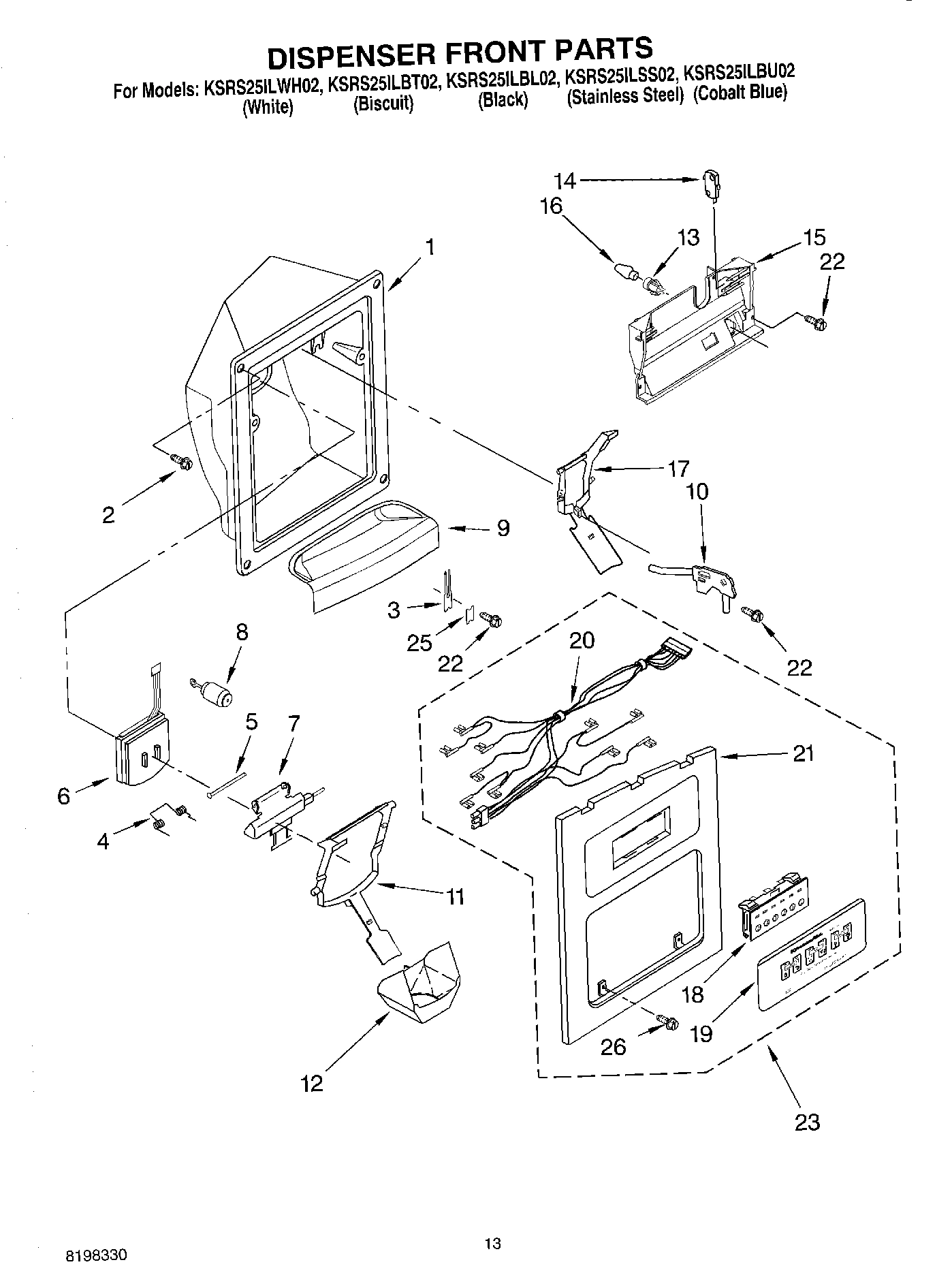 08 - DISPENSER FRONT PARTS