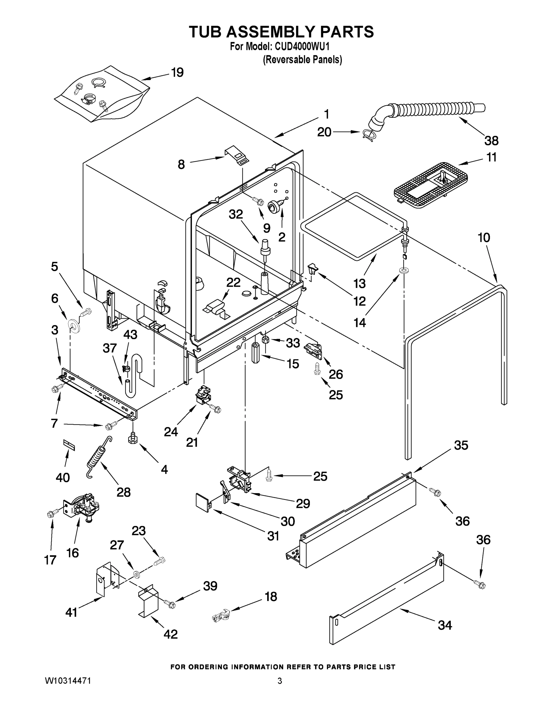 03 - TUB ASSEMBLY PARTS