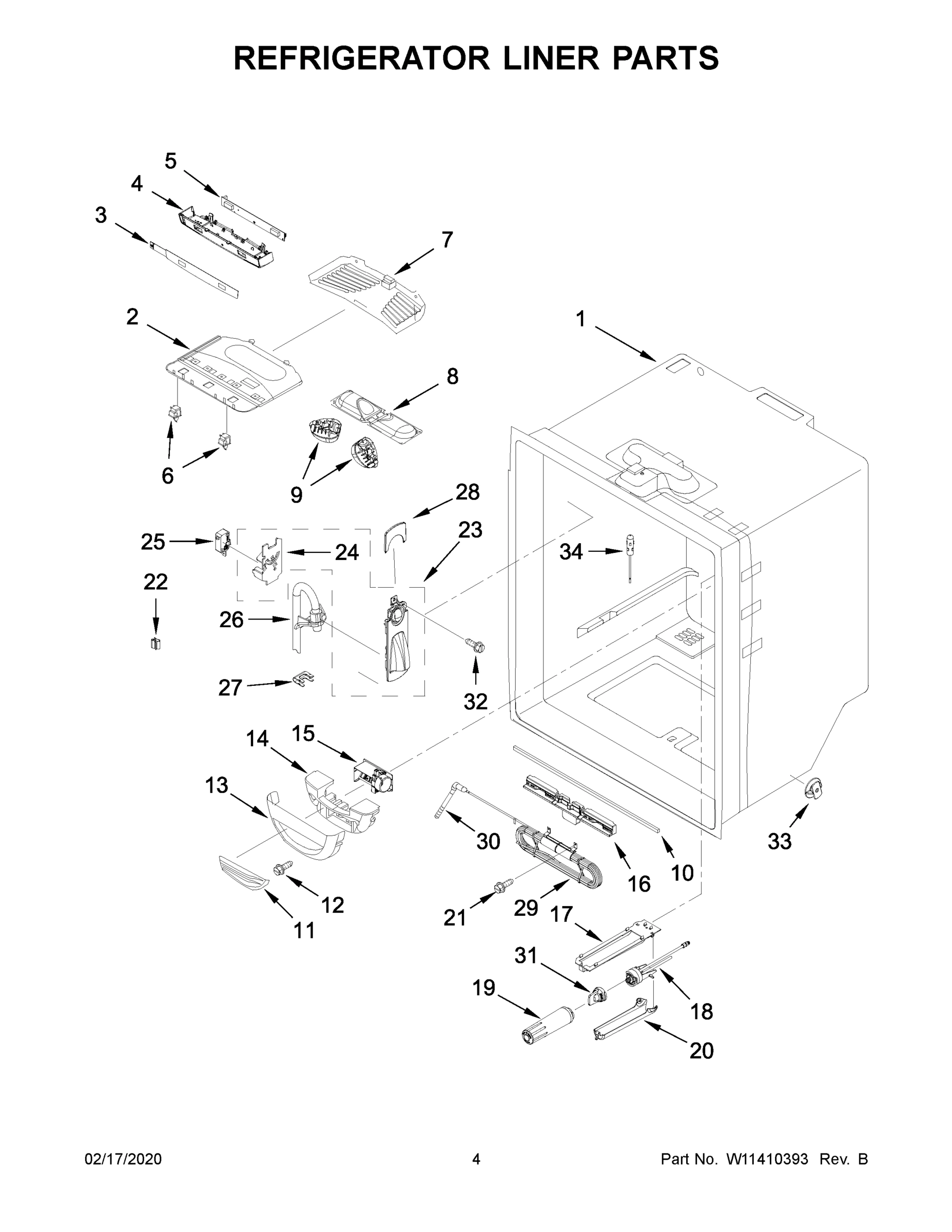 03 - REFRIGERATOR LINER PARTS