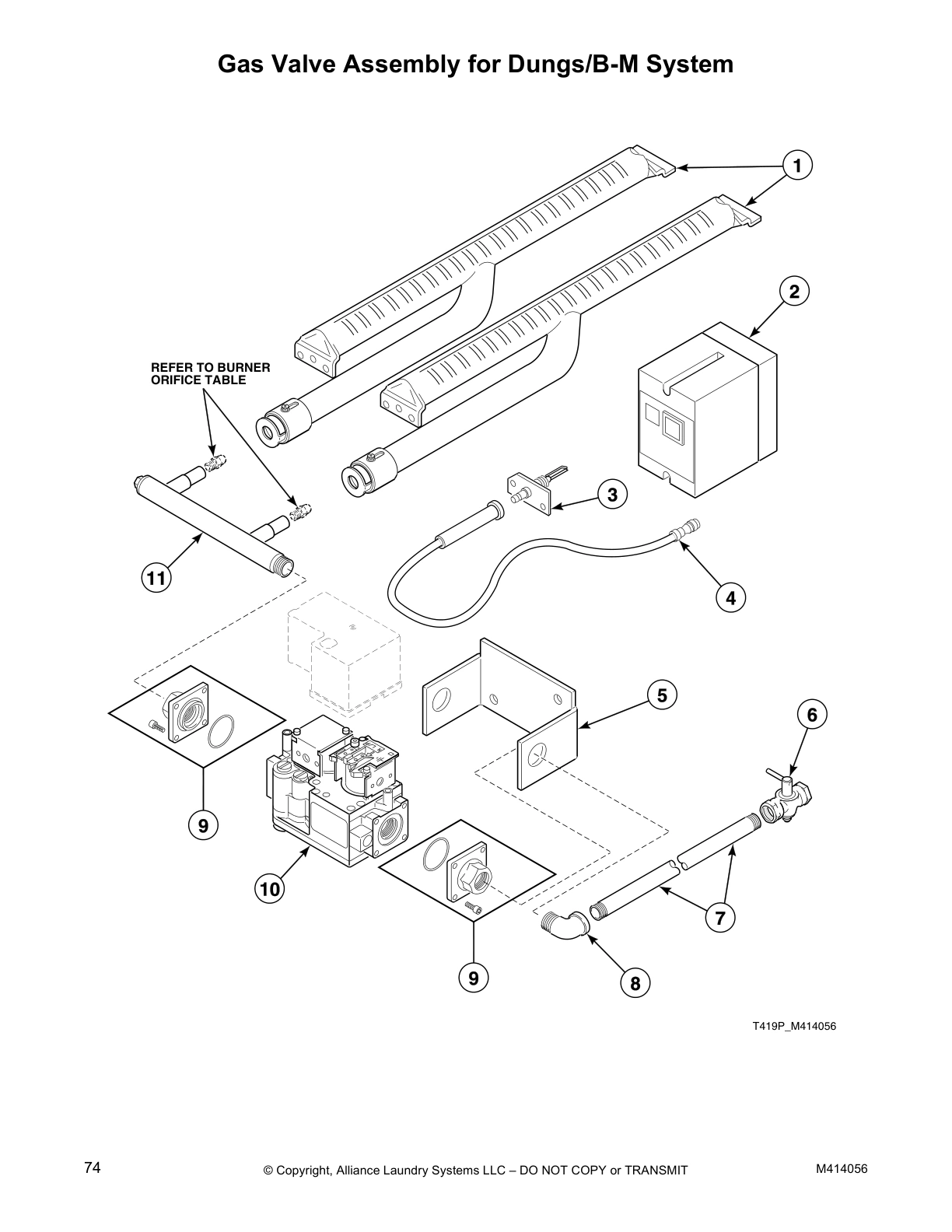 Gas Valve Assembly for Dungs/B-M System