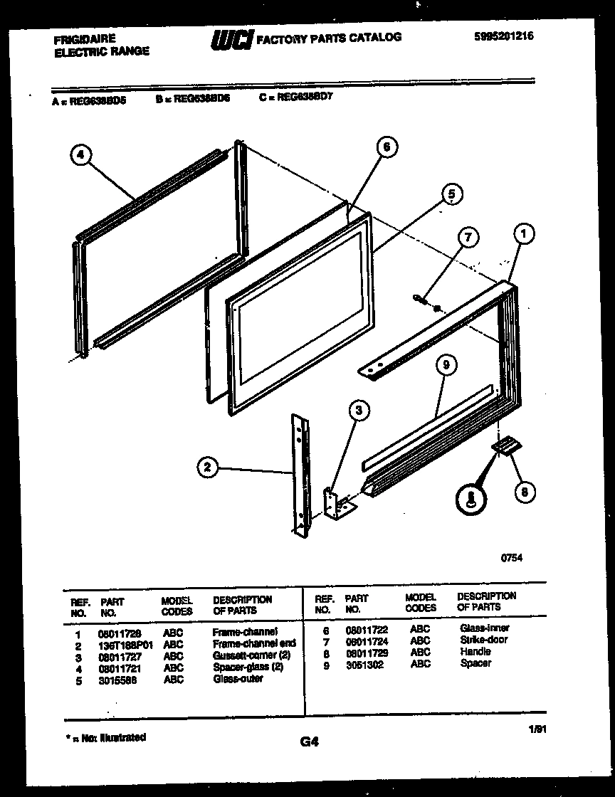 05 - UPPER OVEN DOOR PARTS