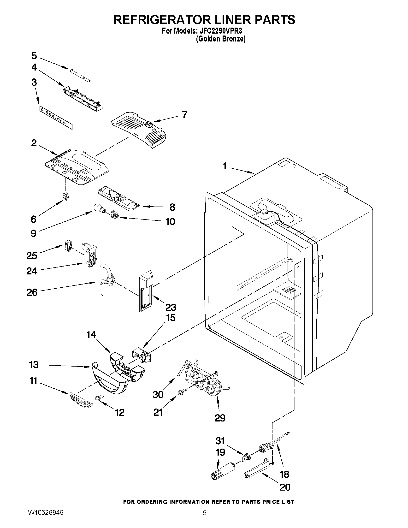 03 - REFRIGERATOR LINER PARTS