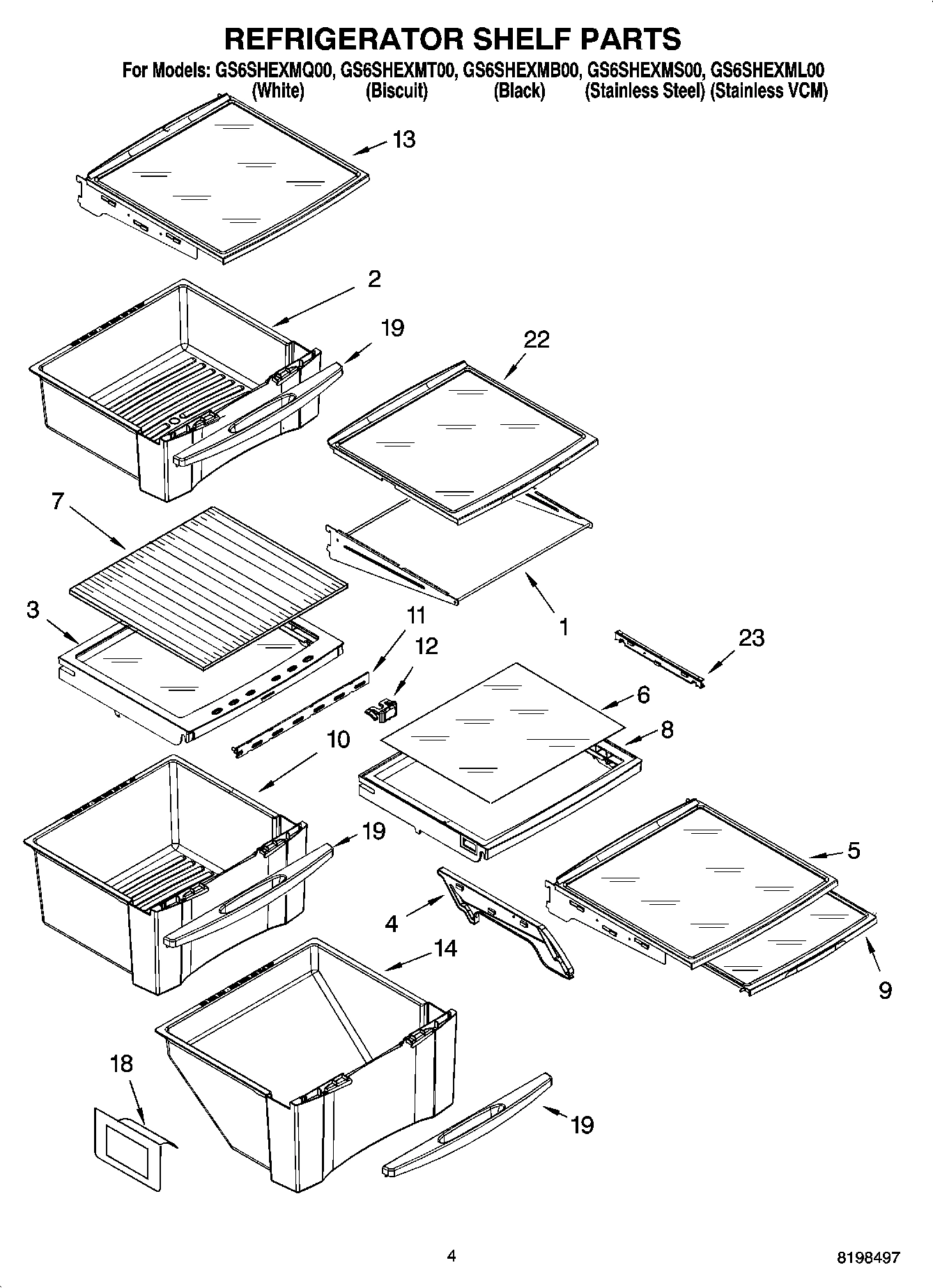 03 - REFRIGERATOR SHELF PARTS