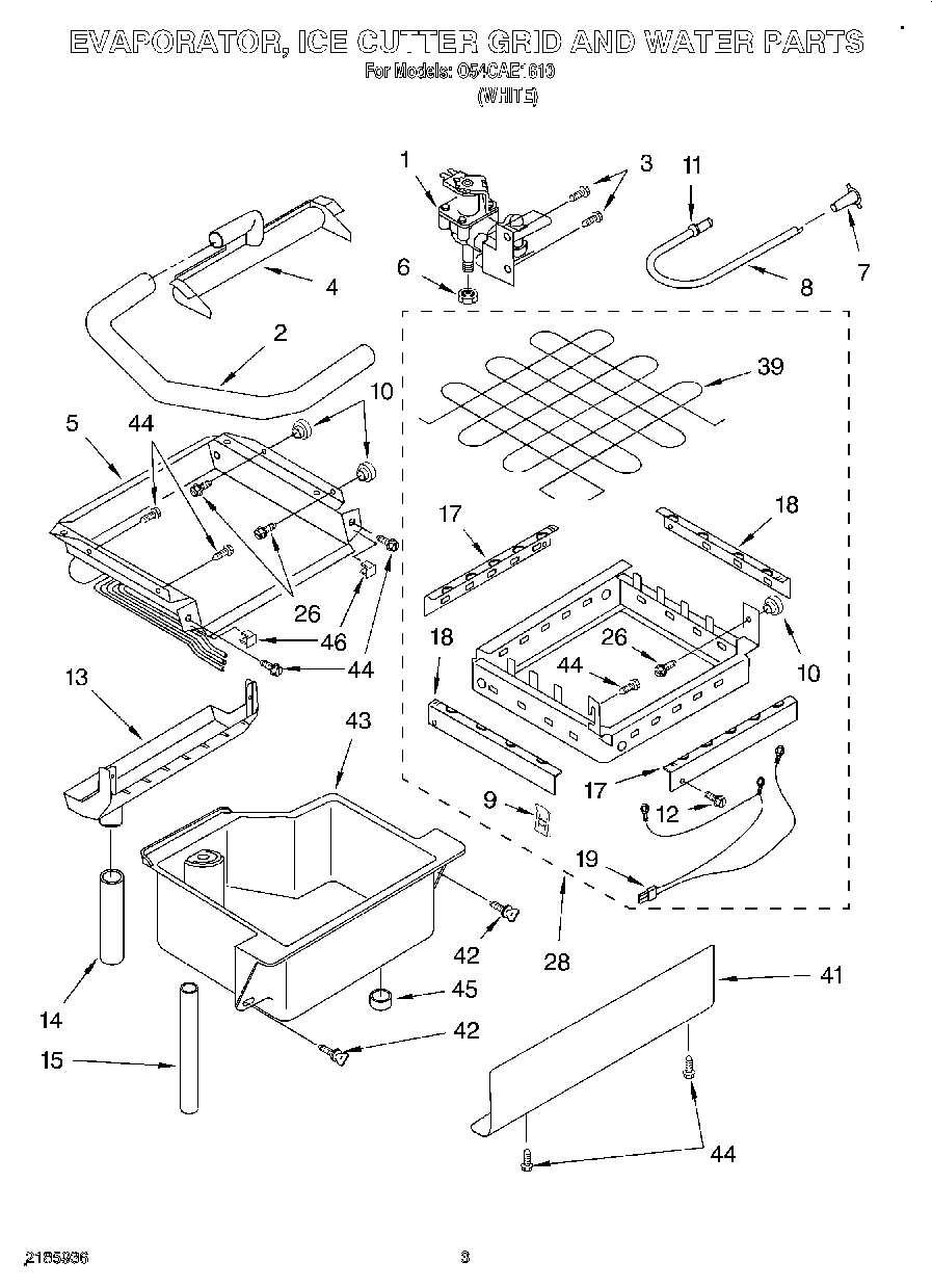 02 - EVAPORATOR, ICE CUTTER GRID AND WATER