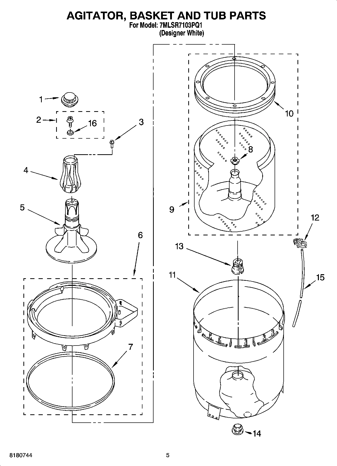 03 - AGITATOR, BASKET AND TUB PARTS