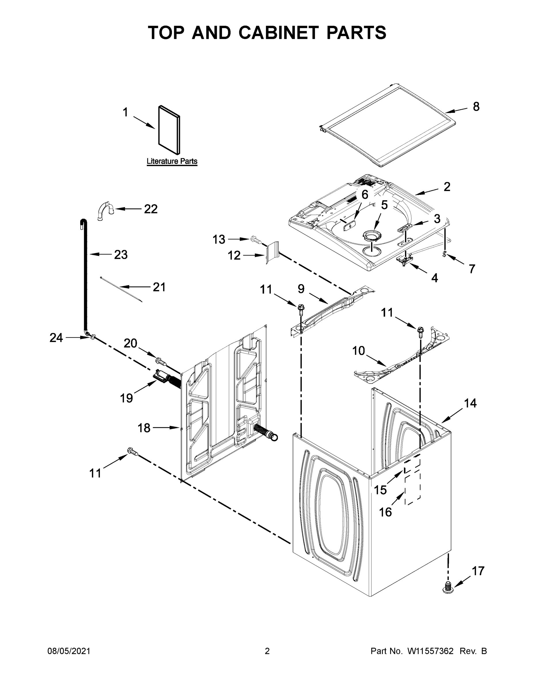 02 - TOP AND CABINET PARTS