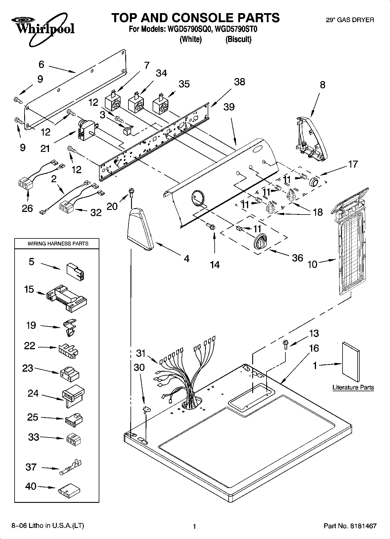 01 - TOP AND CONSOLE PARTS