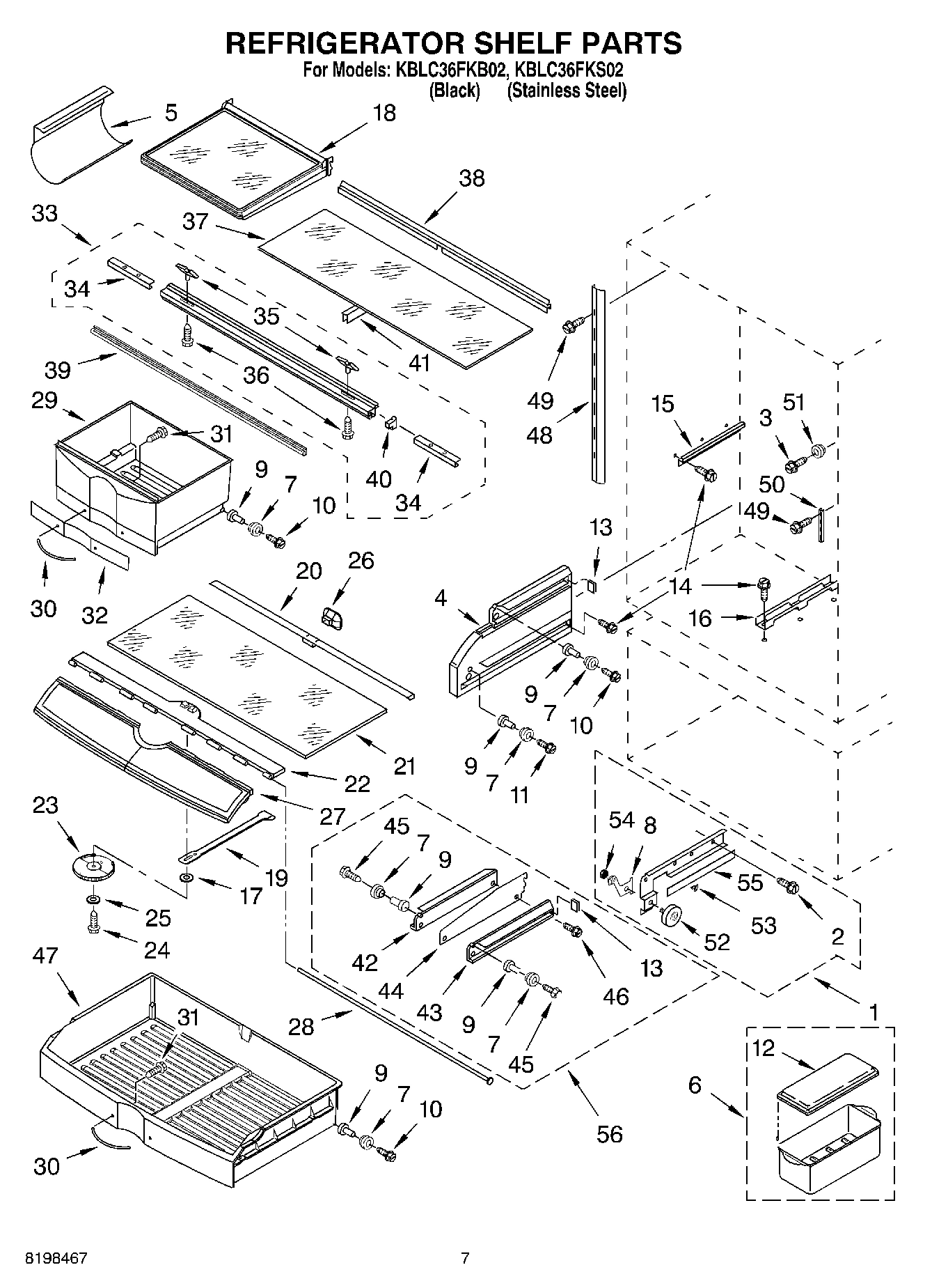 05 - REFRIGERATOR SHELF PARTS