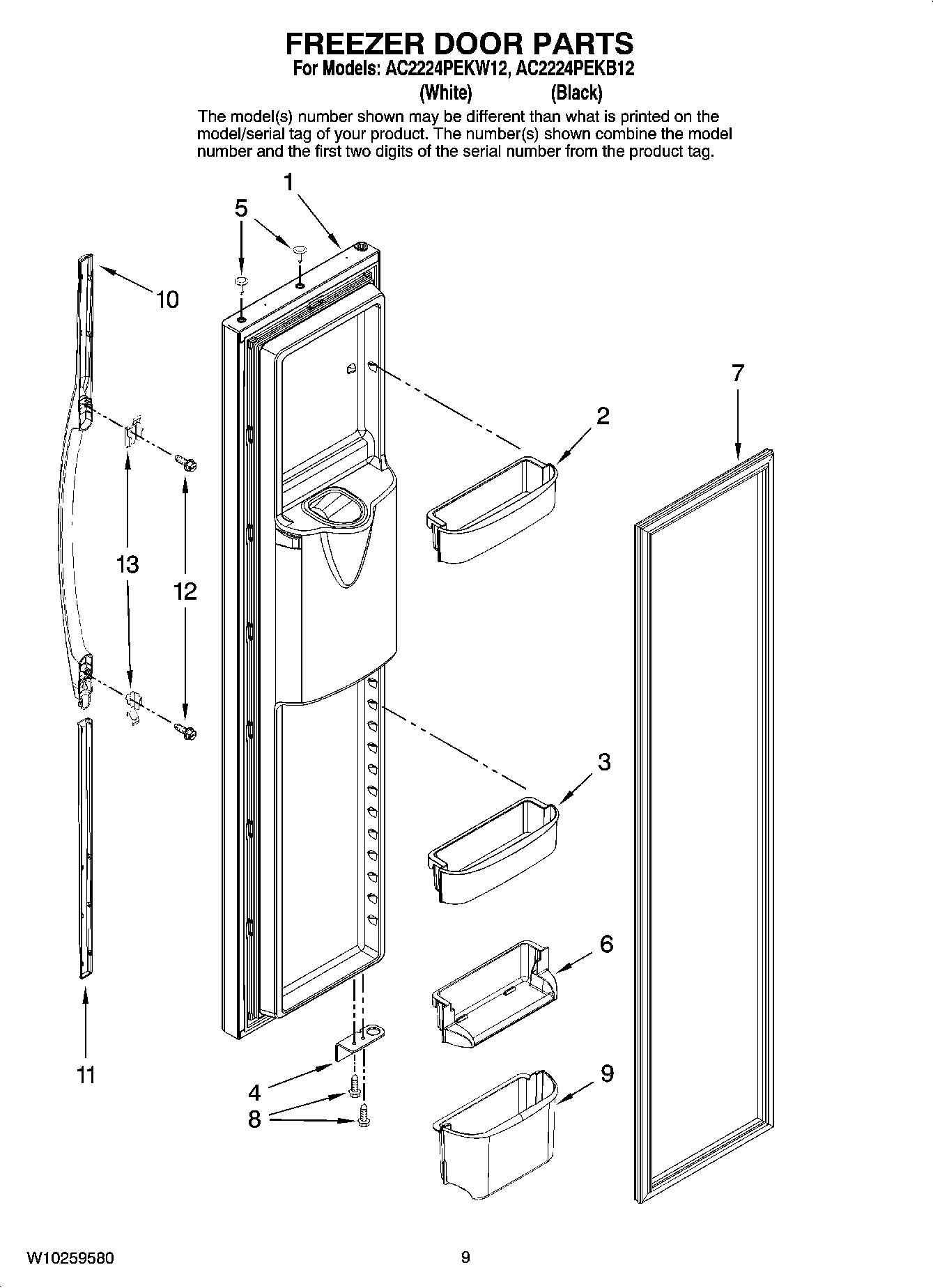 06 - FREEZER DOOR PARTS