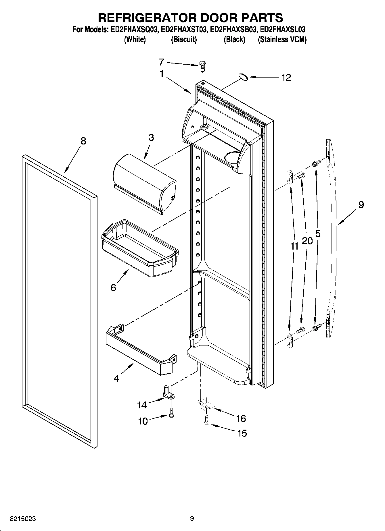 06 - REFRIGERATOR DOOR PARTS