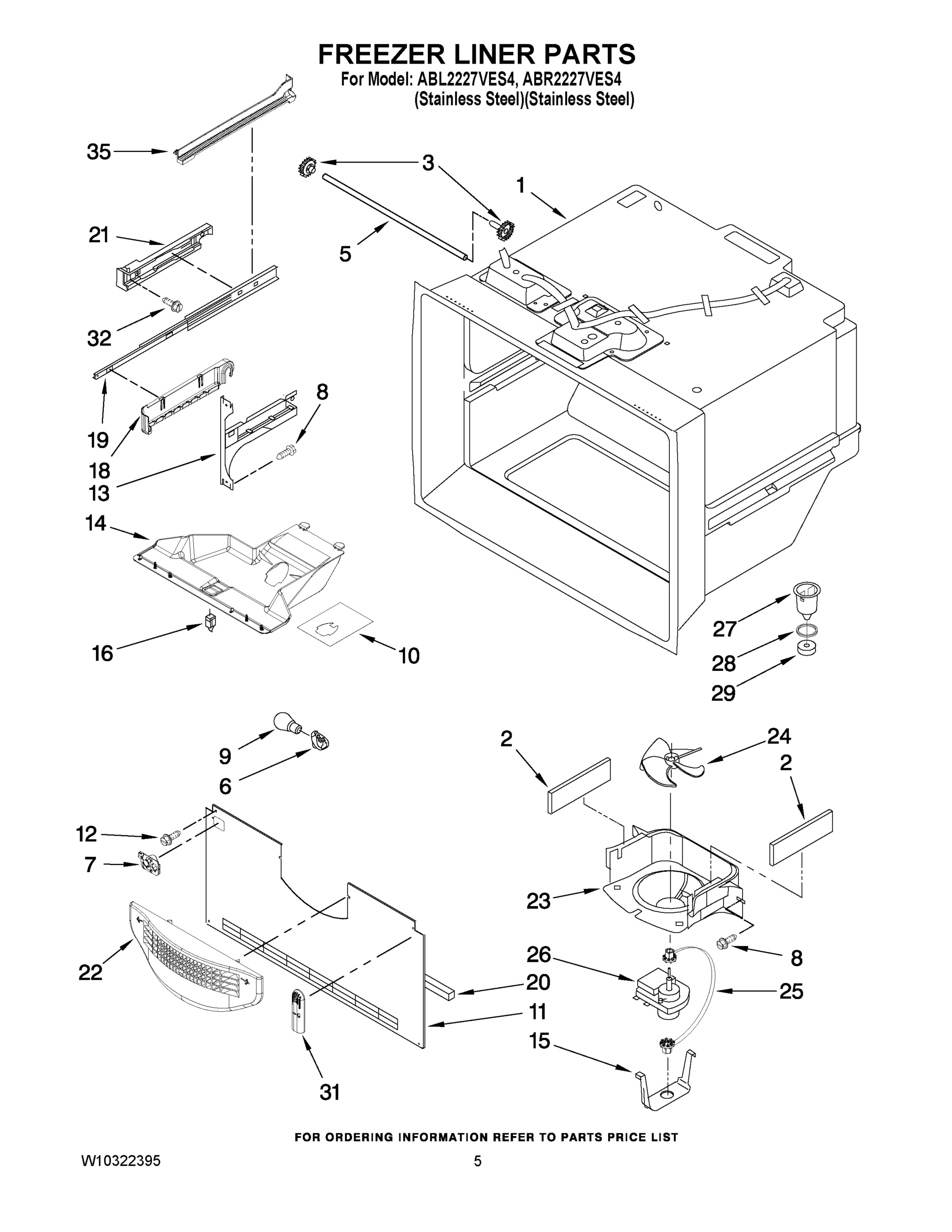 03 - FREEZER LINER PARTS