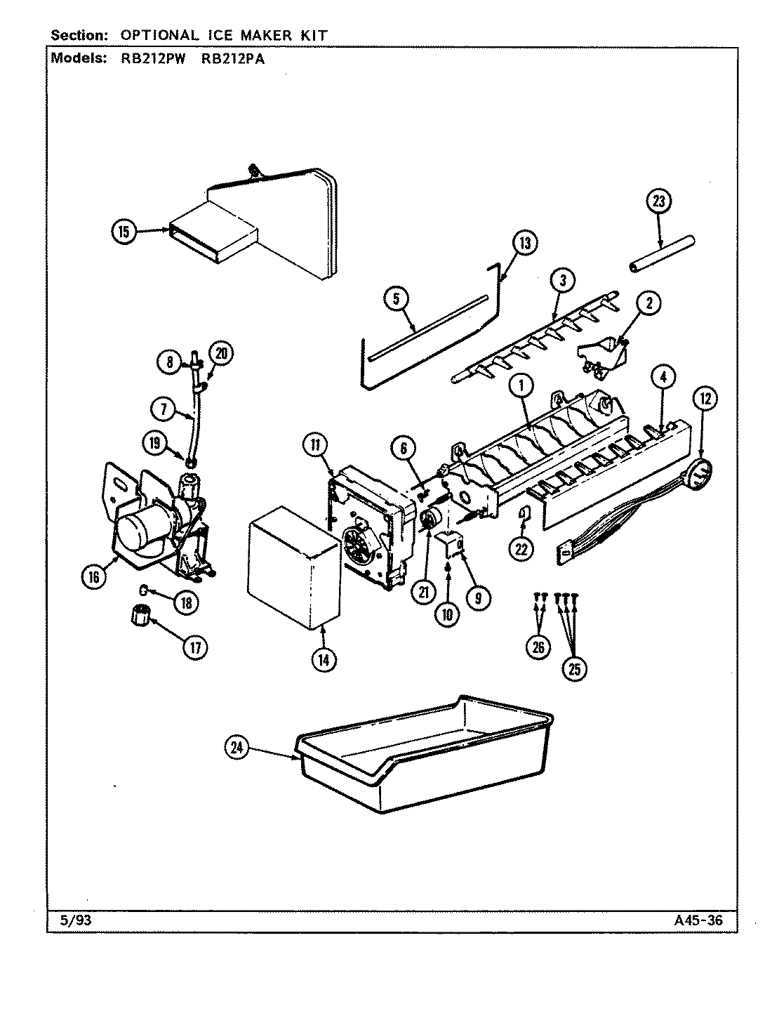 03 - OPTIONAL ICE MAKER KIT