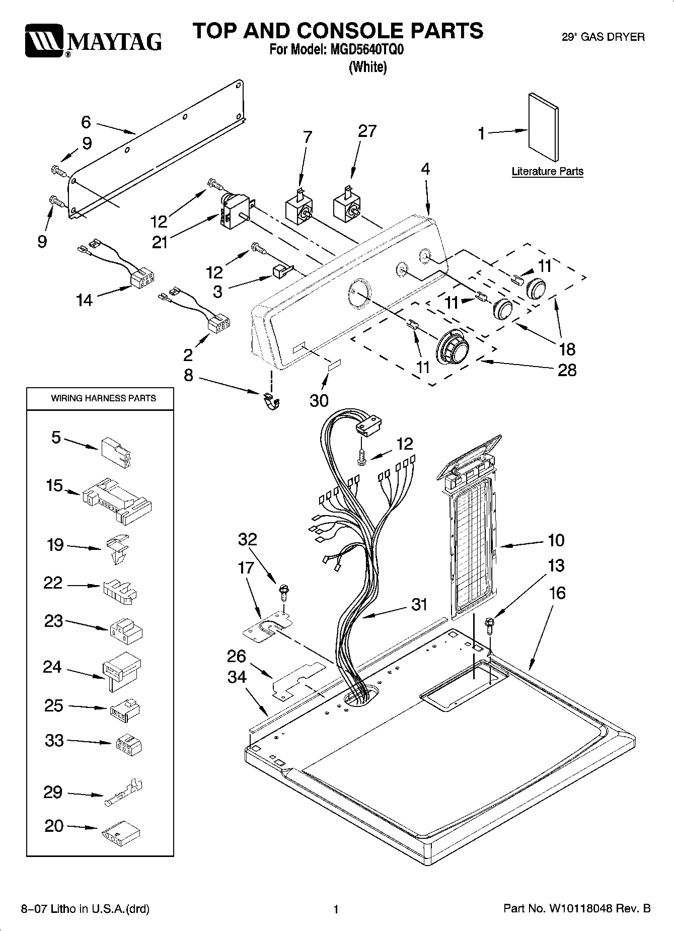 01 - TOP AND CONSOLE PARTS