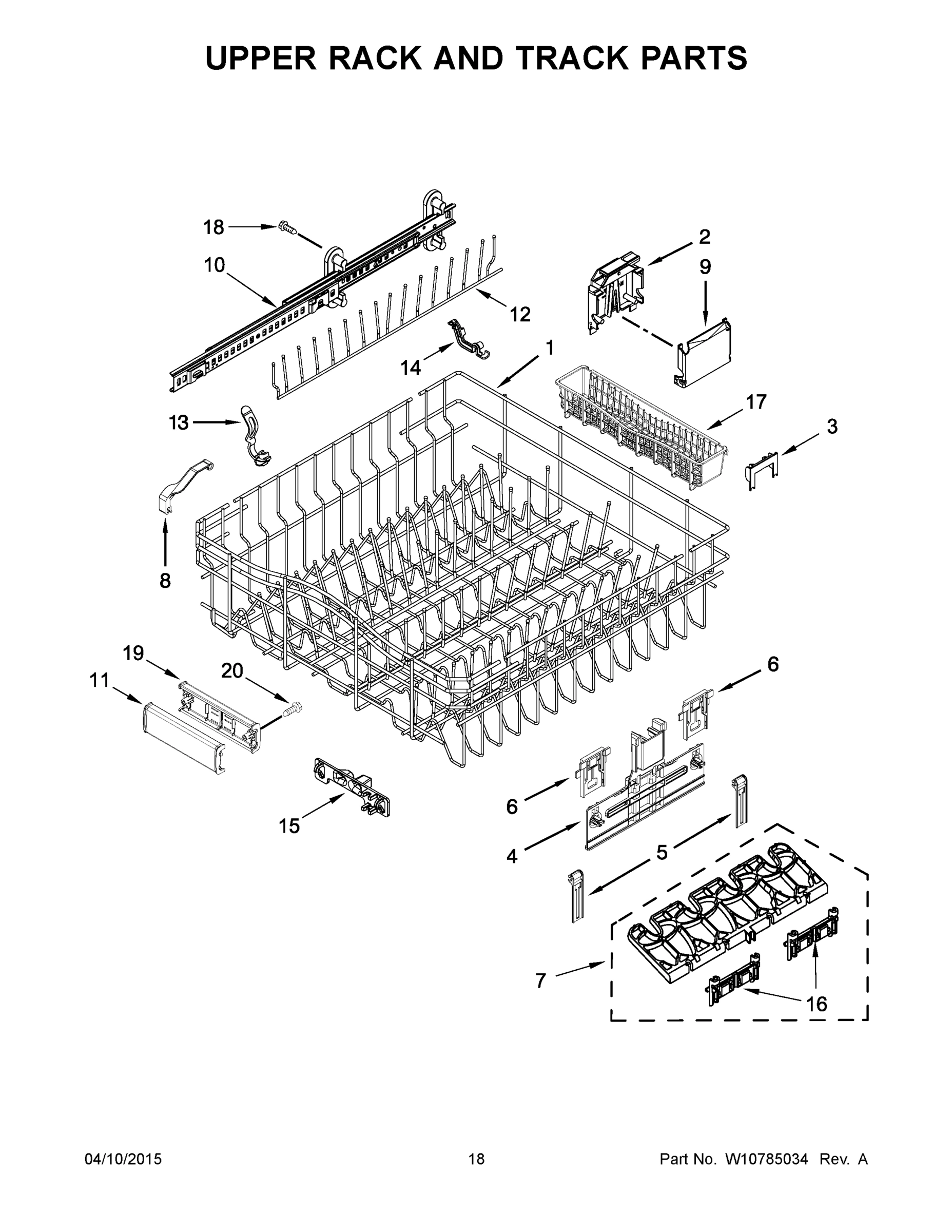 10 - UPPER RACK AND TRACK PARTS