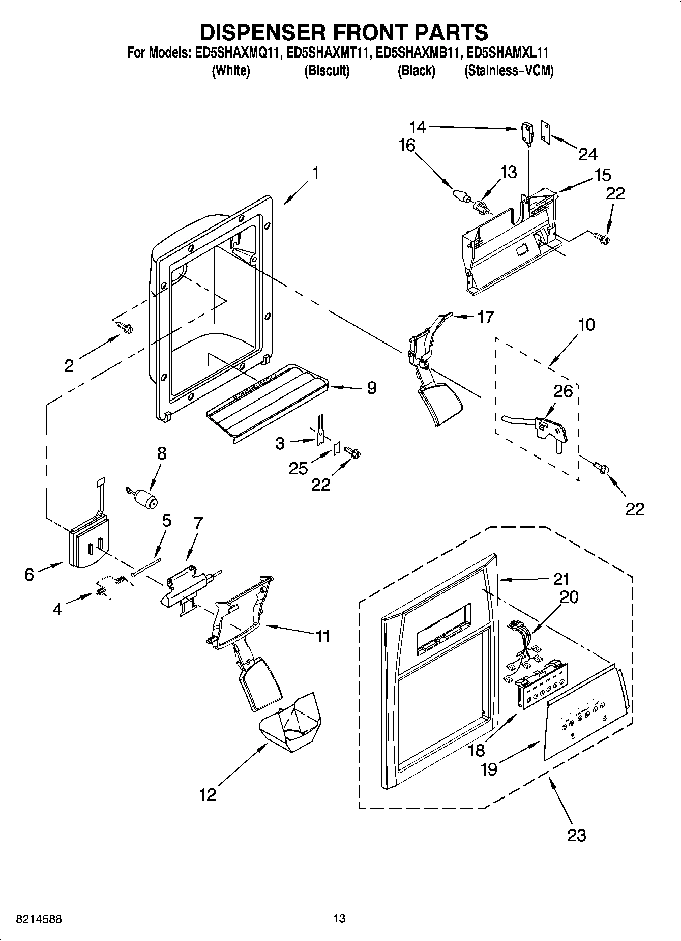 08 - DISPENSER FRONT PARTS