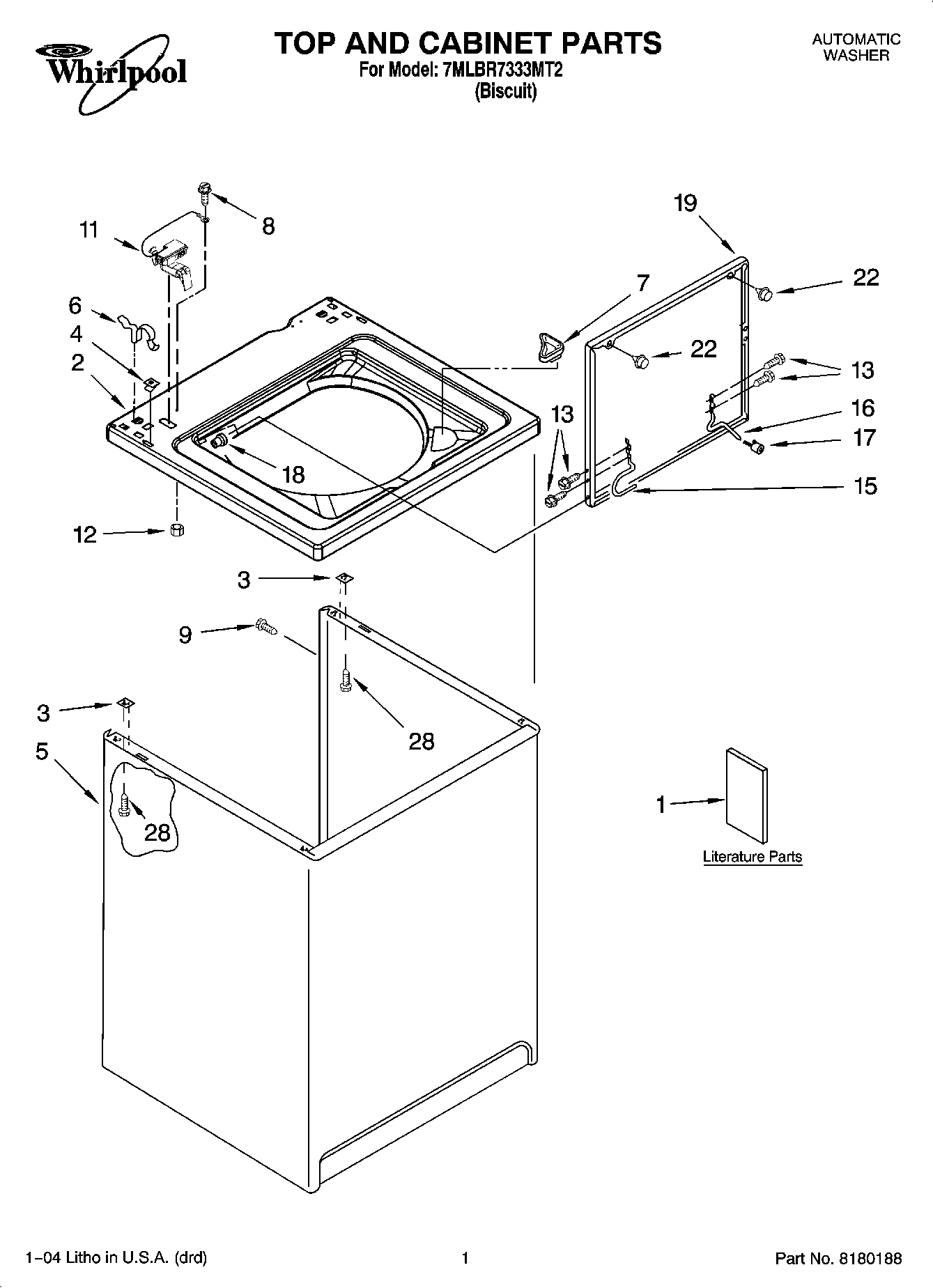 01 - TOP AND CABINET PARTS