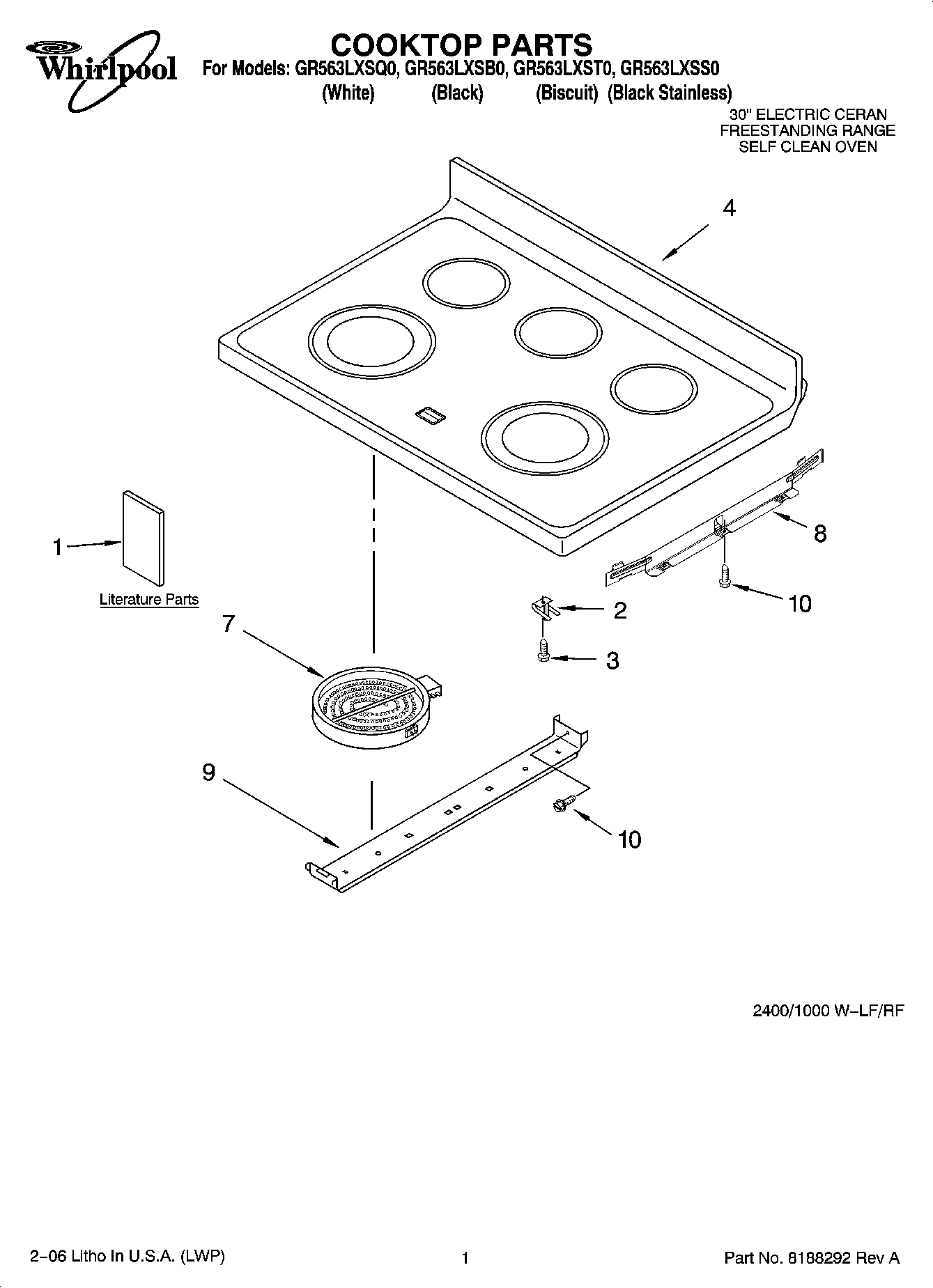 01 - COOKTOP PARTS