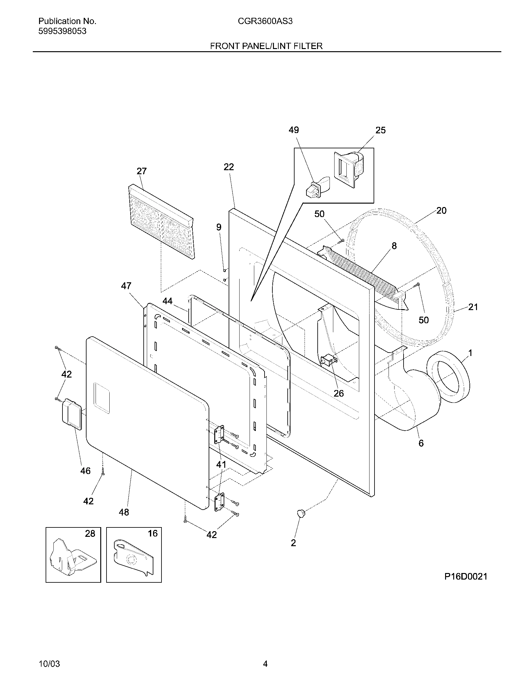 05 - FRONT PANEL/LINT FILTER