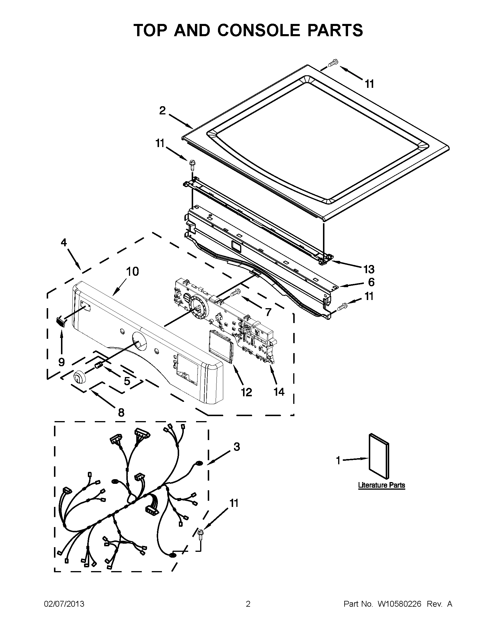 01 - TOP AND CONSOLE PARTS