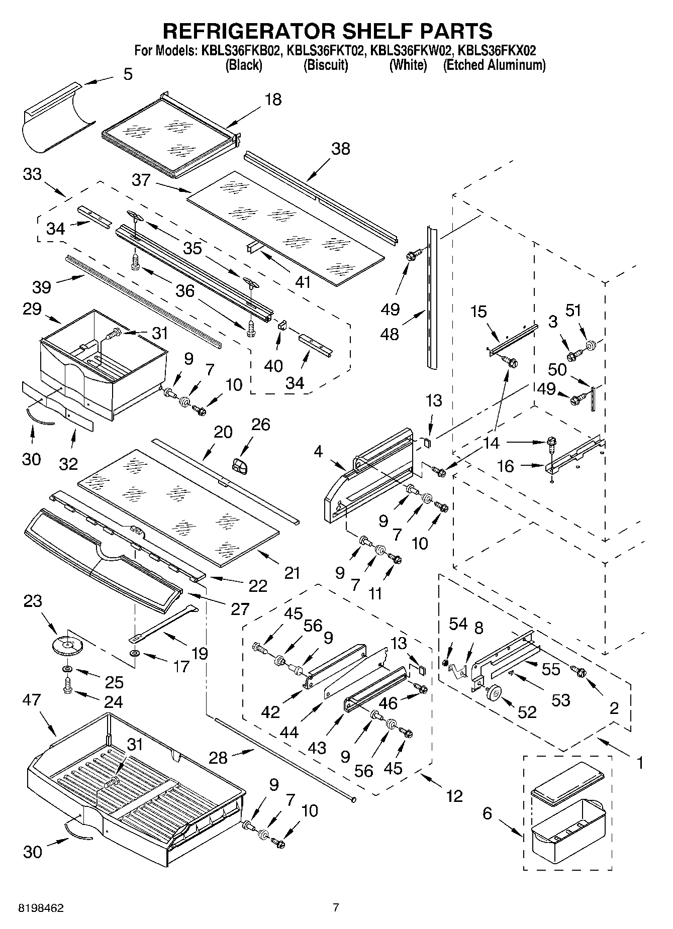 05 - REFRIGERATOR SHELF PARTS