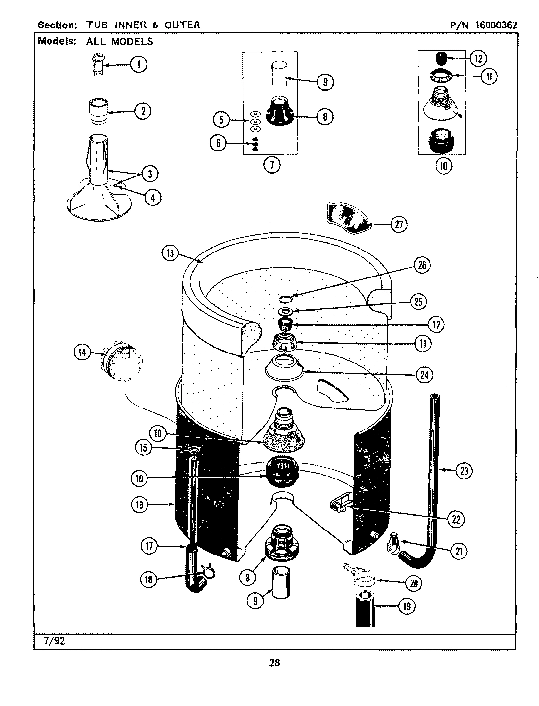 15 - TUB (INNER & OUTER LSE7800ACE,ADE,AEE)