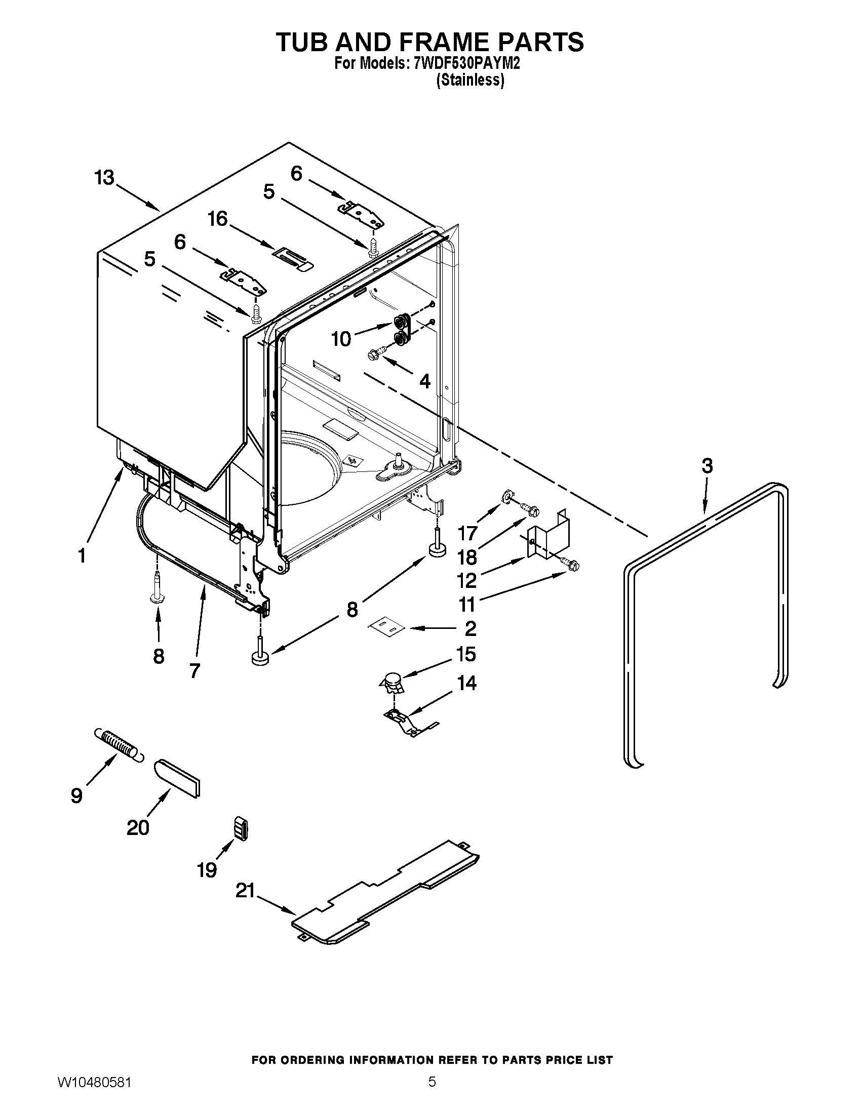 05 - TUB AND FRAME PARTS
