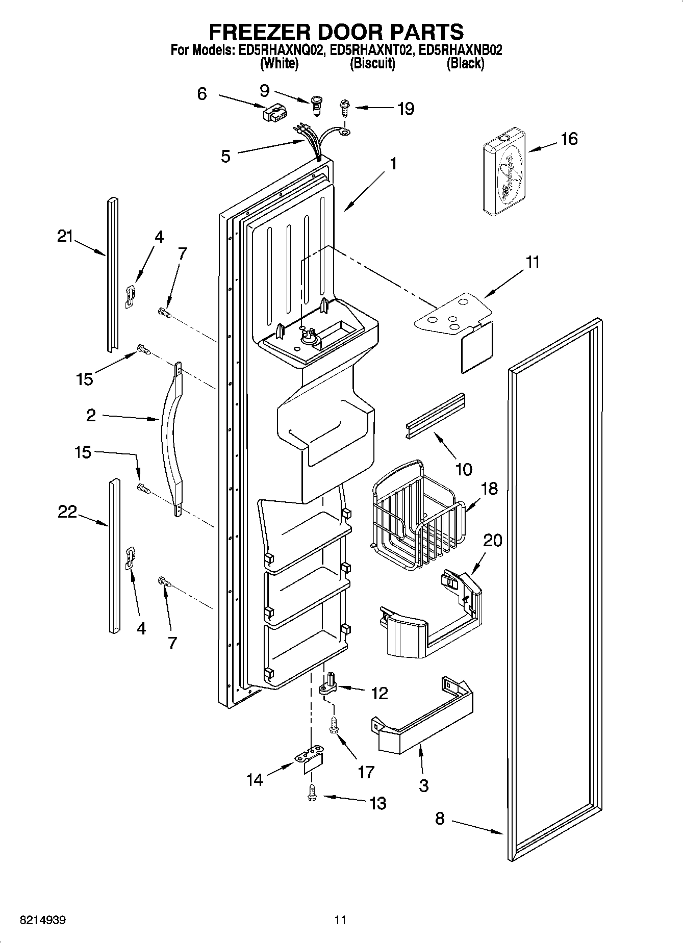 07 - FREEZER DOOR PARTS