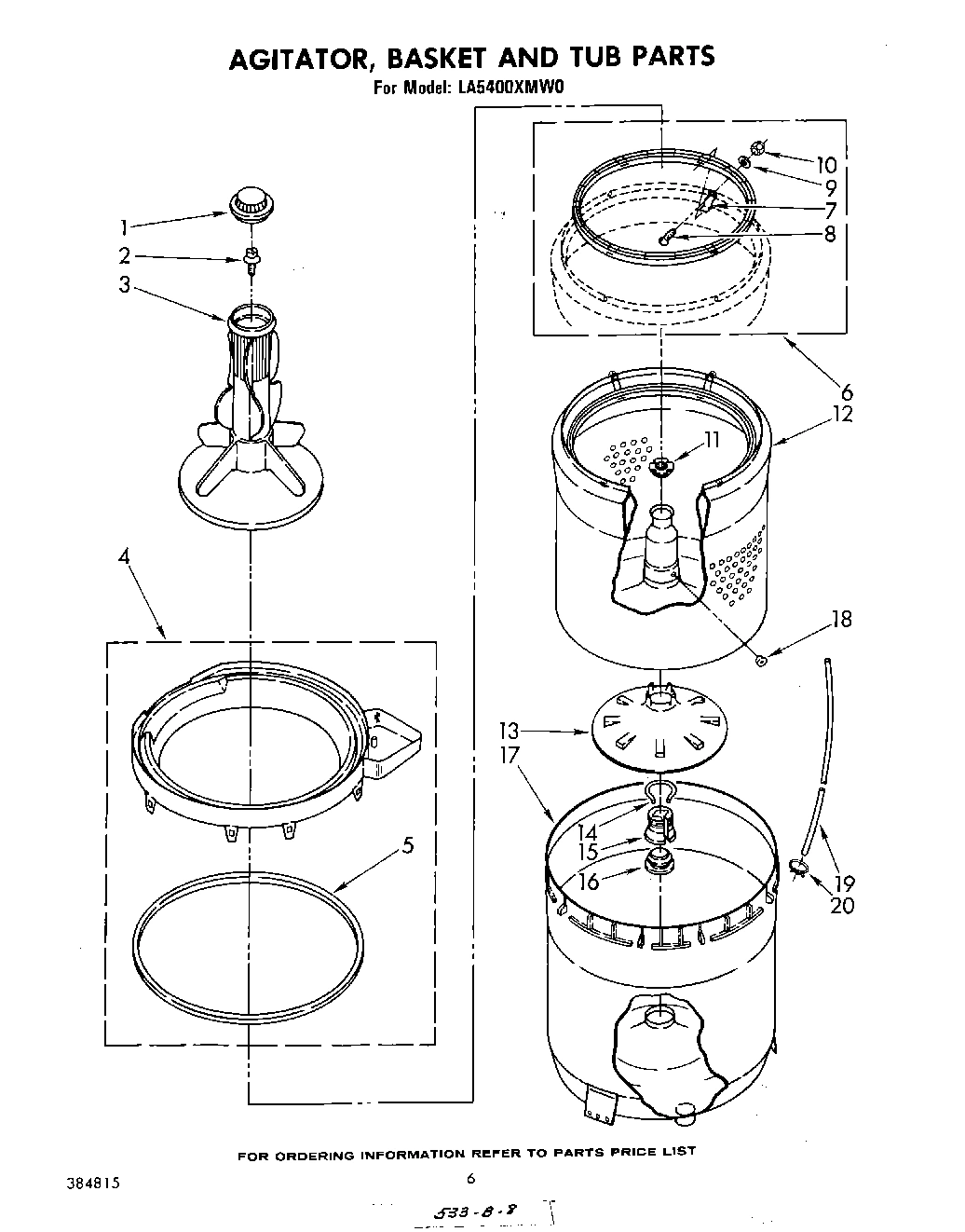 04 - AGITATOR, BASKET AND TUB