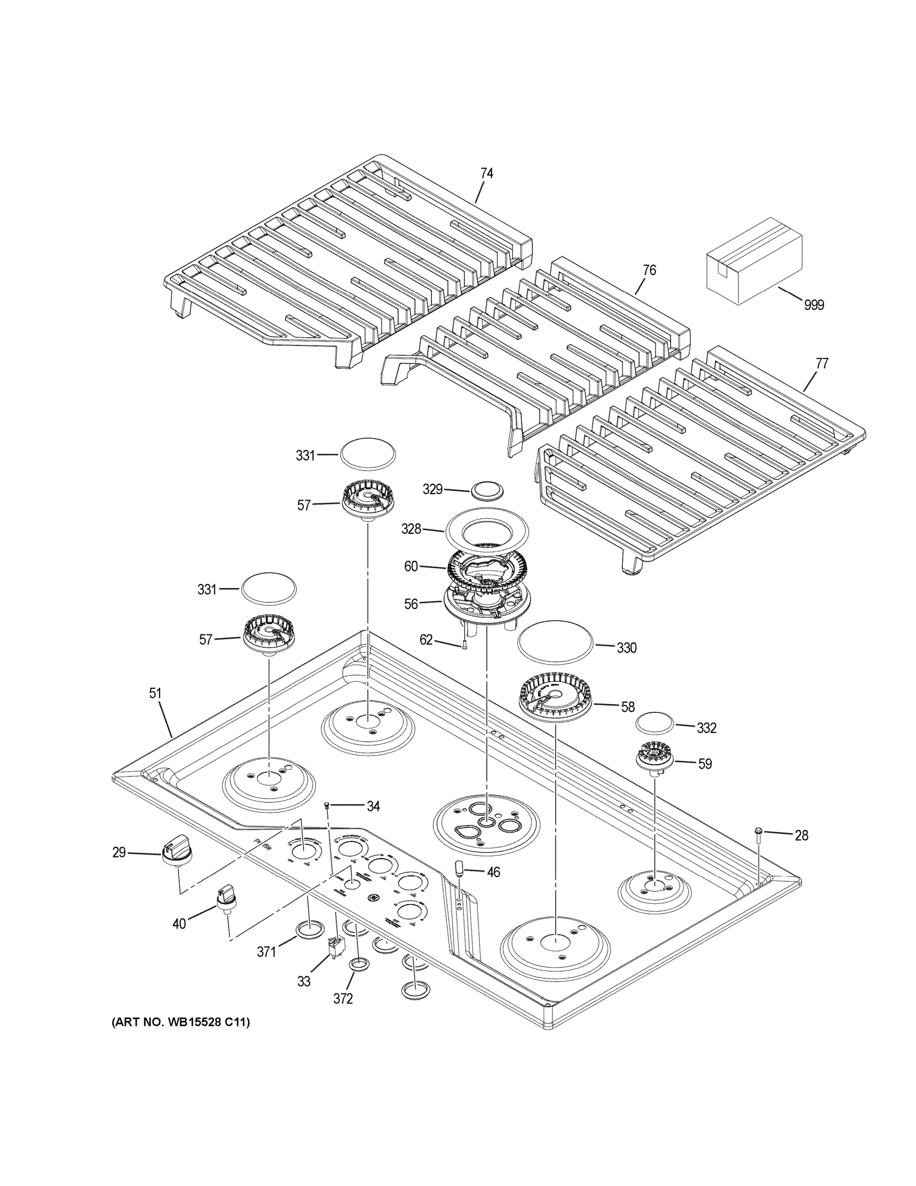 CONTROL PANEL & COOKTOP
