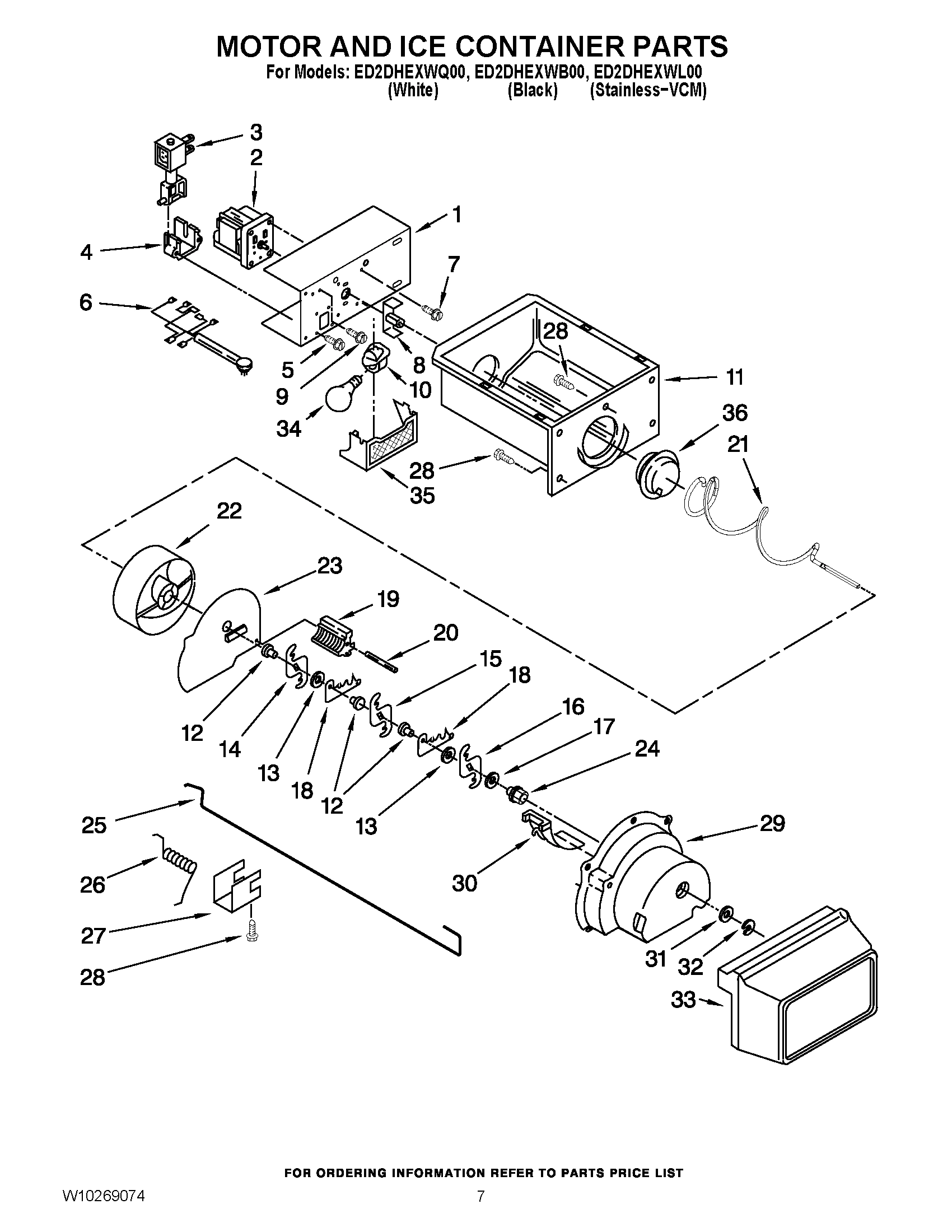 05 - MOTOR AND ICE CONTAINER PARTS