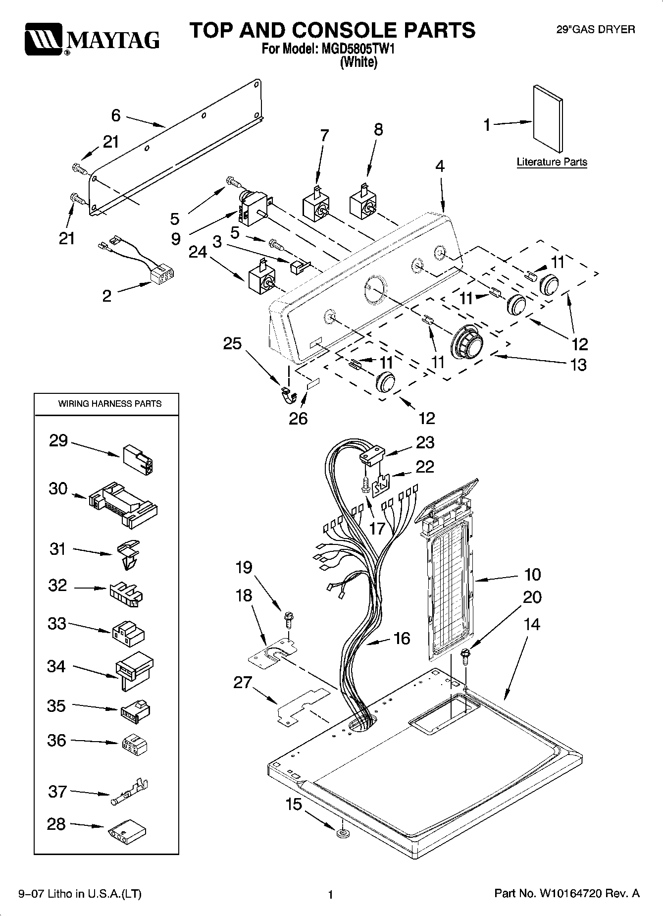 01 - TOP AND CONSOLE PARTS